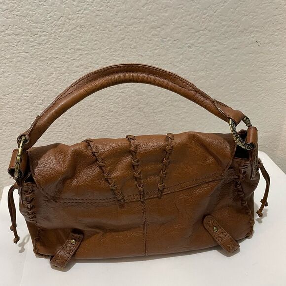 Gianni Bini Brown Leather Shoulder Bag - Picture 3 of 14